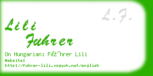 lili fuhrer business card